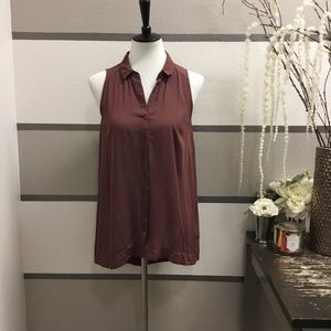 Lush Tops - Button Down Sleeveless Tunic by LUSH Lush Tops - Button Down Sleeveless Tunic by LUSH